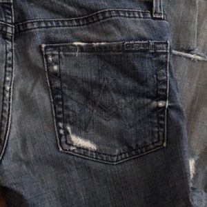 7 for all mankind distressed flare jeans 27